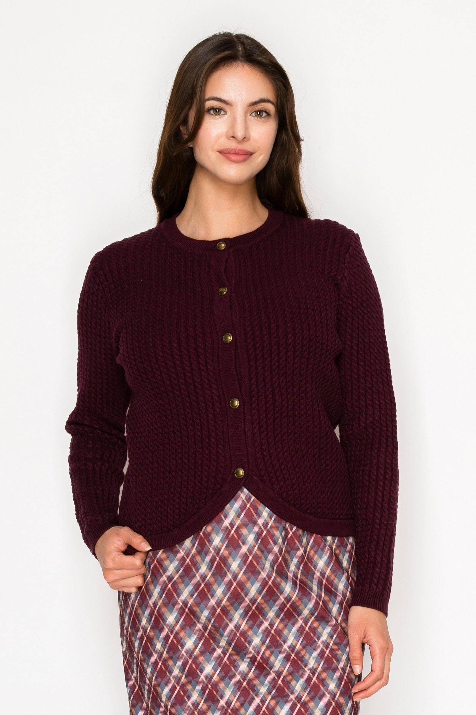ROUNDED BOTTOM CARDI