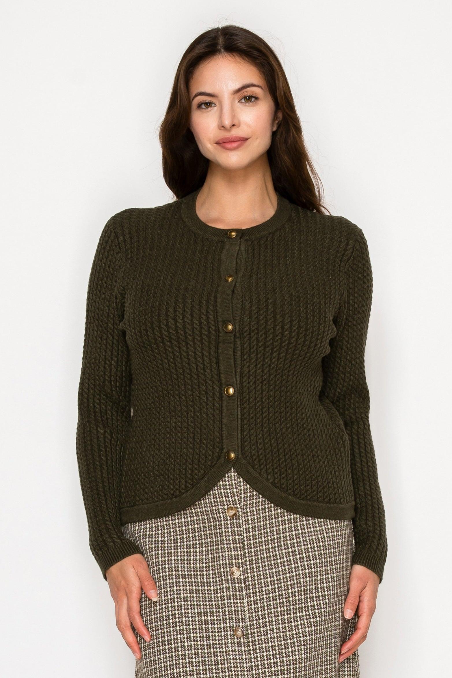 ROUNDED BOTTOM CARDI