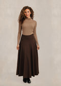 LUE RVW689S-C brown midi skirt