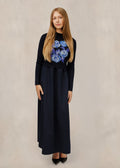 FLOWER FELTED OVERLAY DRESS