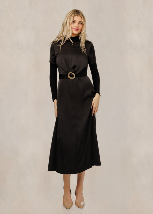 SILKY DRESS WITH BELT