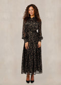 FLORAL PRINTED CHIFFON DRESS