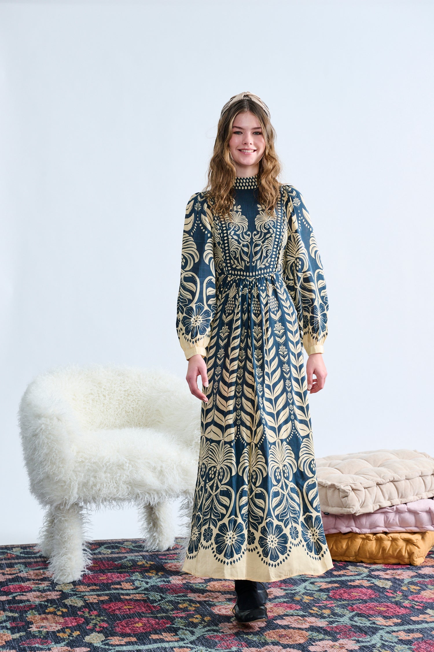 MIZ T-1405 Large Floral Print Dress