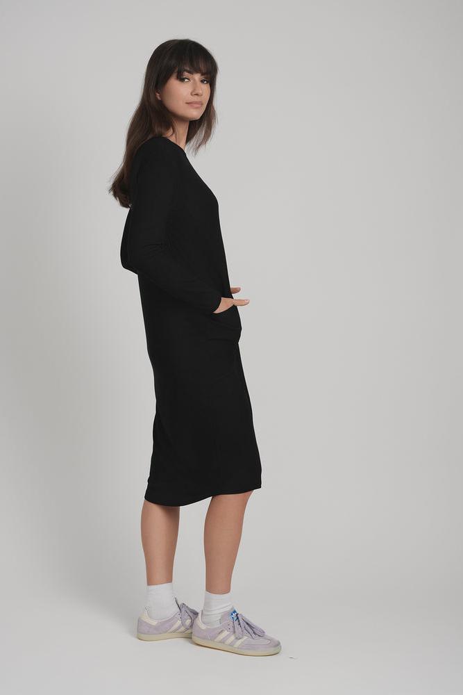 RIBBED POCKET DRESS