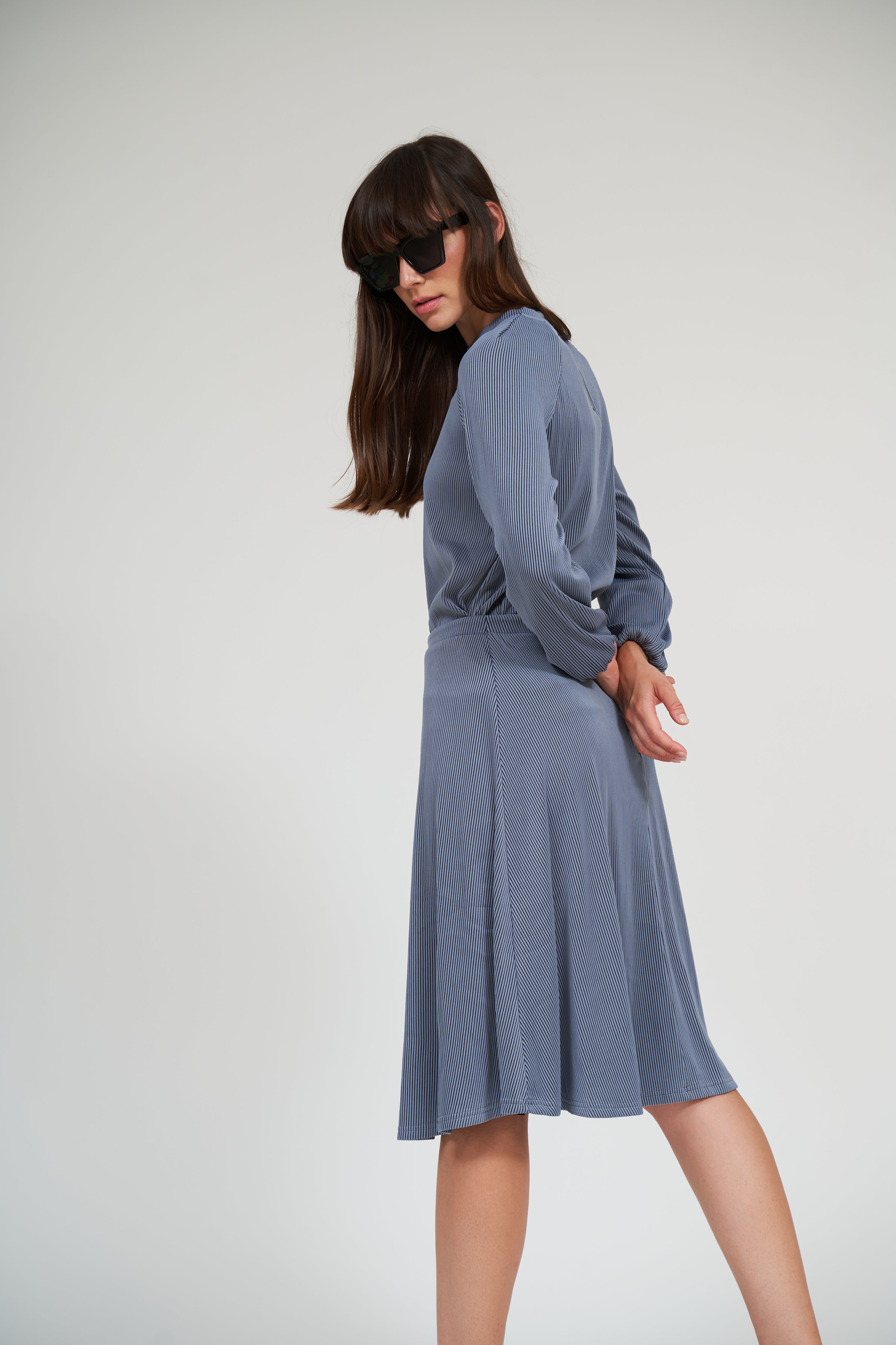 RIVA THICKED RIBBED SKIRT חצאית