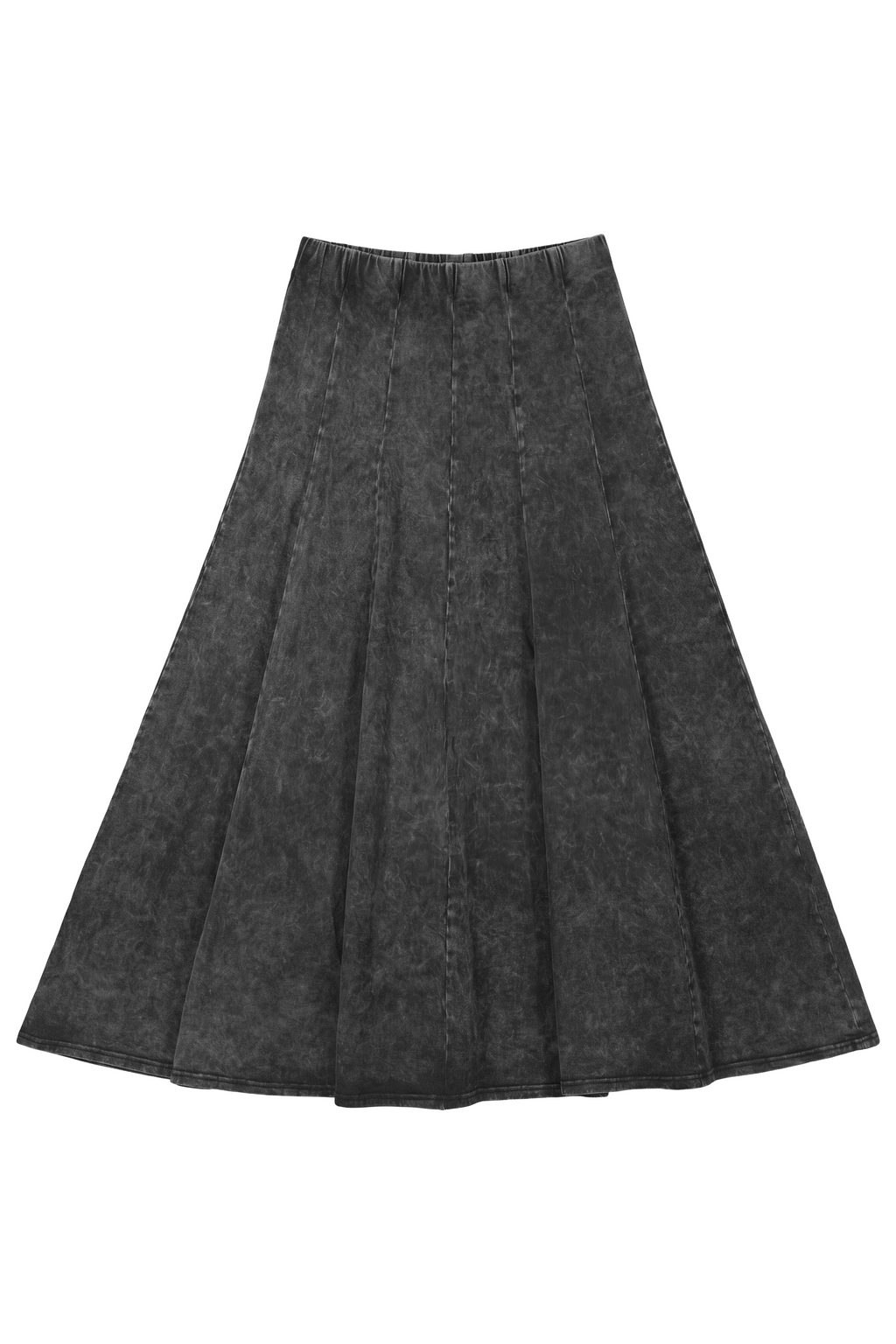 Ladies Mineral Wash Panel Midi Skirt
