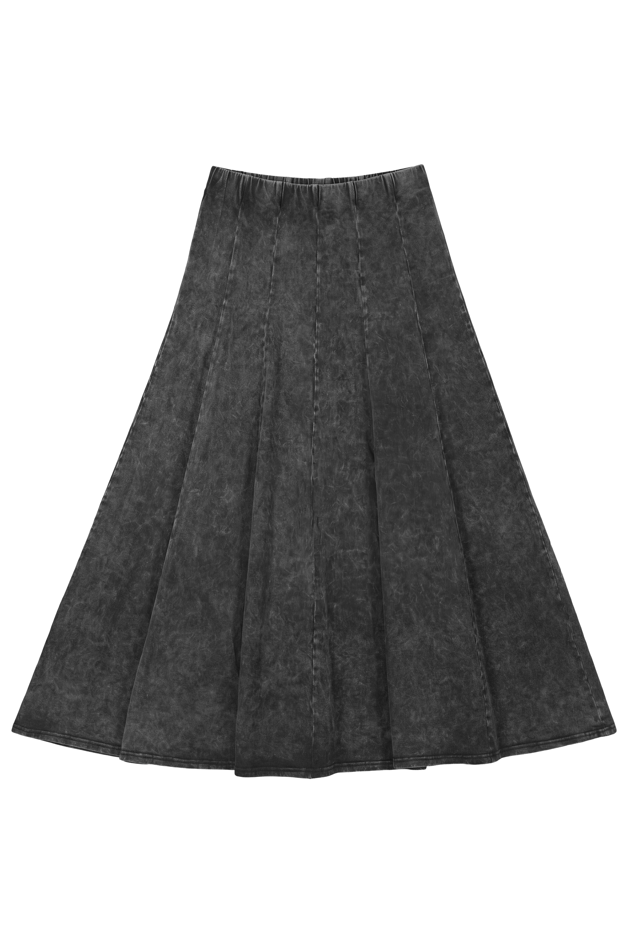 Ladies Mineral Wash Panel Midi Skirt