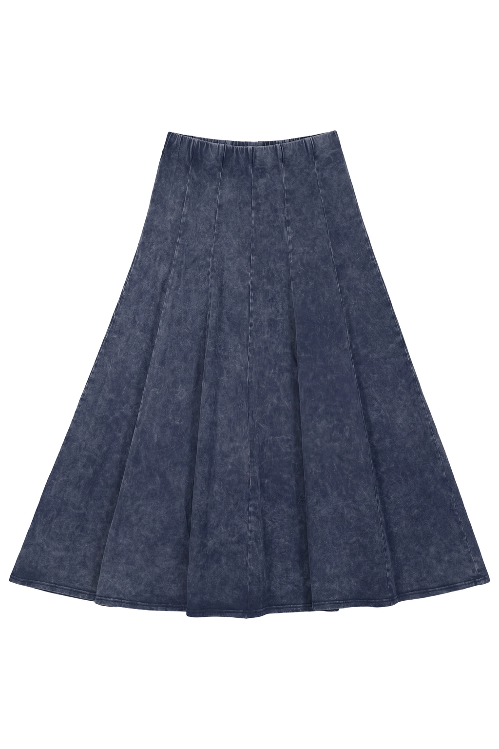 Ladies Mineral Wash Panel Midi Skirt