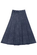 Ladies Mineral Wash Panel Midi Skirt
