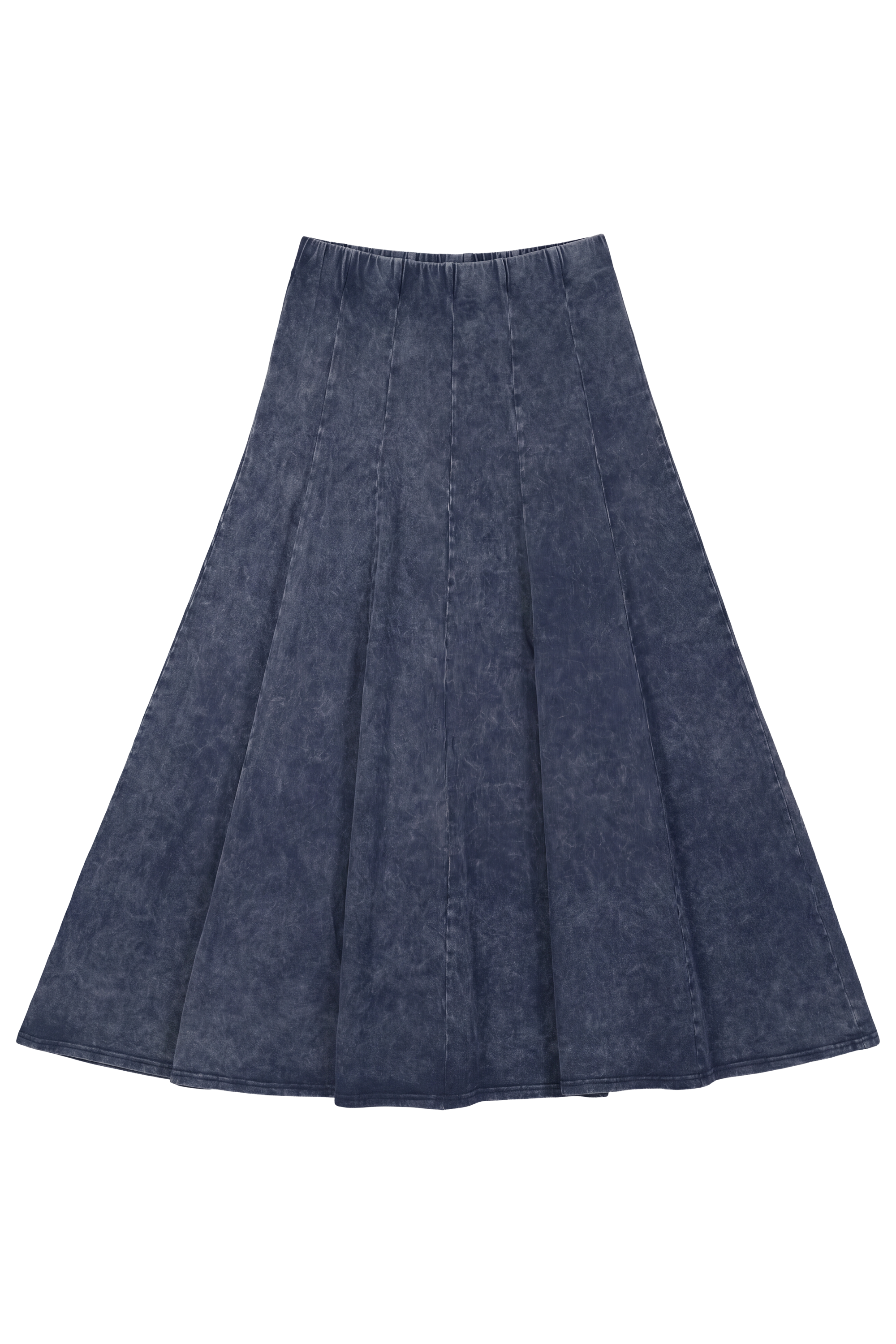 Ladies Mineral Wash Panel Midi Skirt