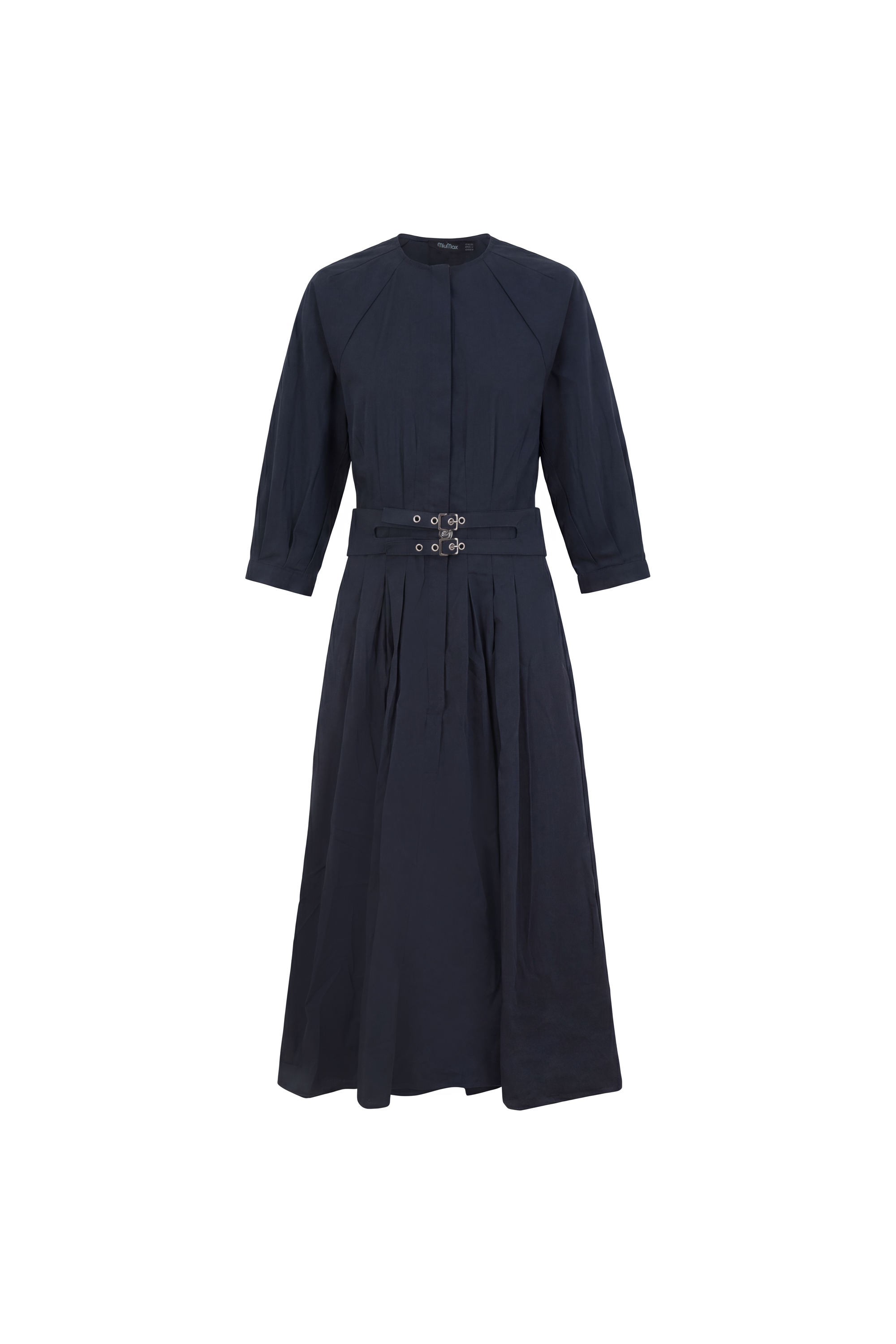 Ladies Midi Double Belt Dress