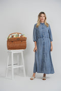 Ladies Denim Wash Midi Dess
