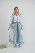Ladies Printed Linen Midi Set