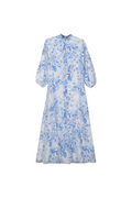 Ladies Printed Chiffon Tiered Midi Dress