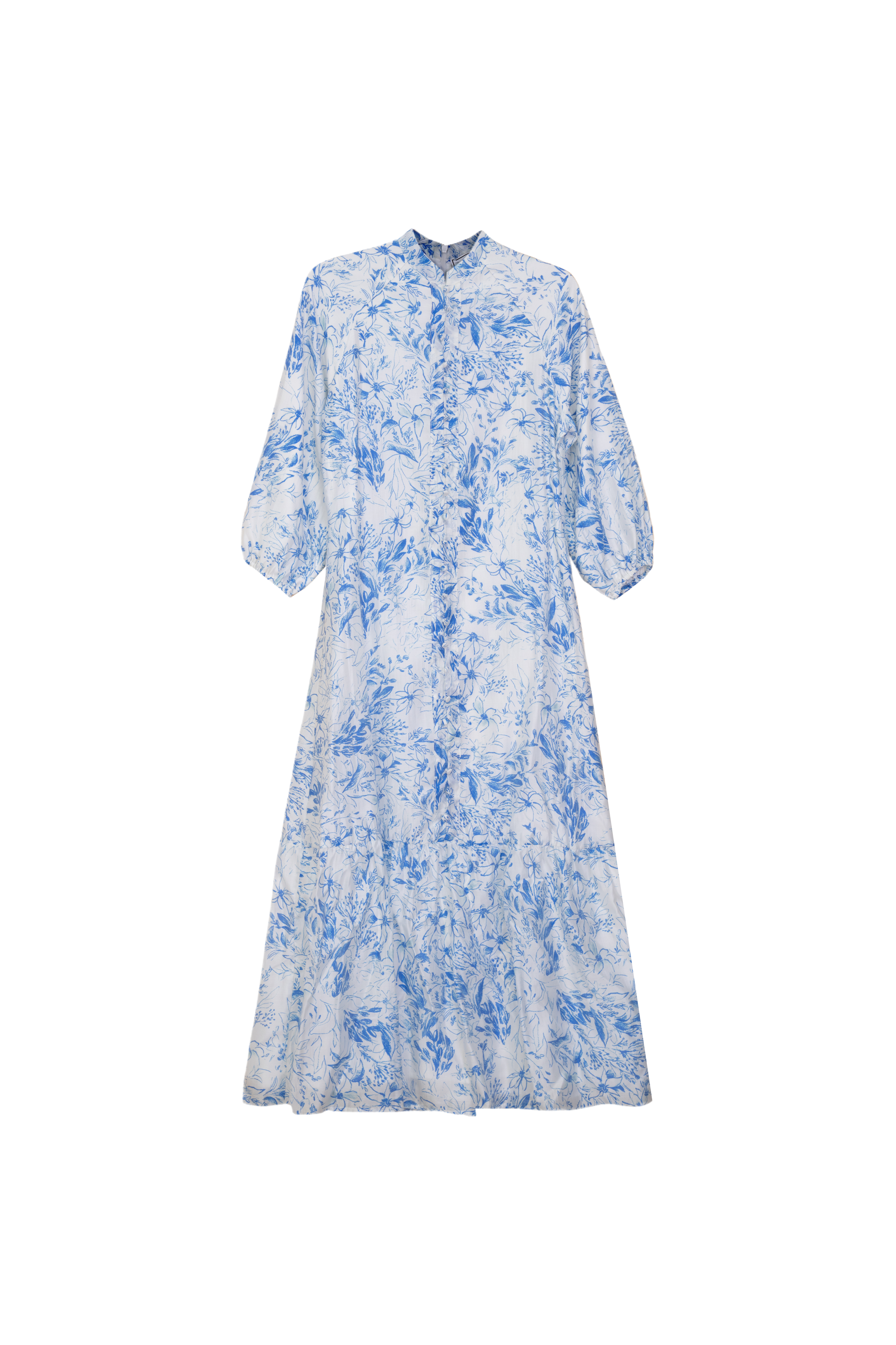 Ladies Printed Chiffon Tiered Midi Dress