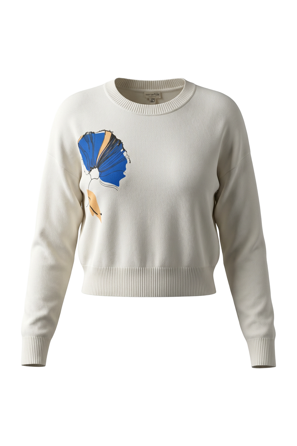 Ladies Printed Satin Jumper Sweater Top