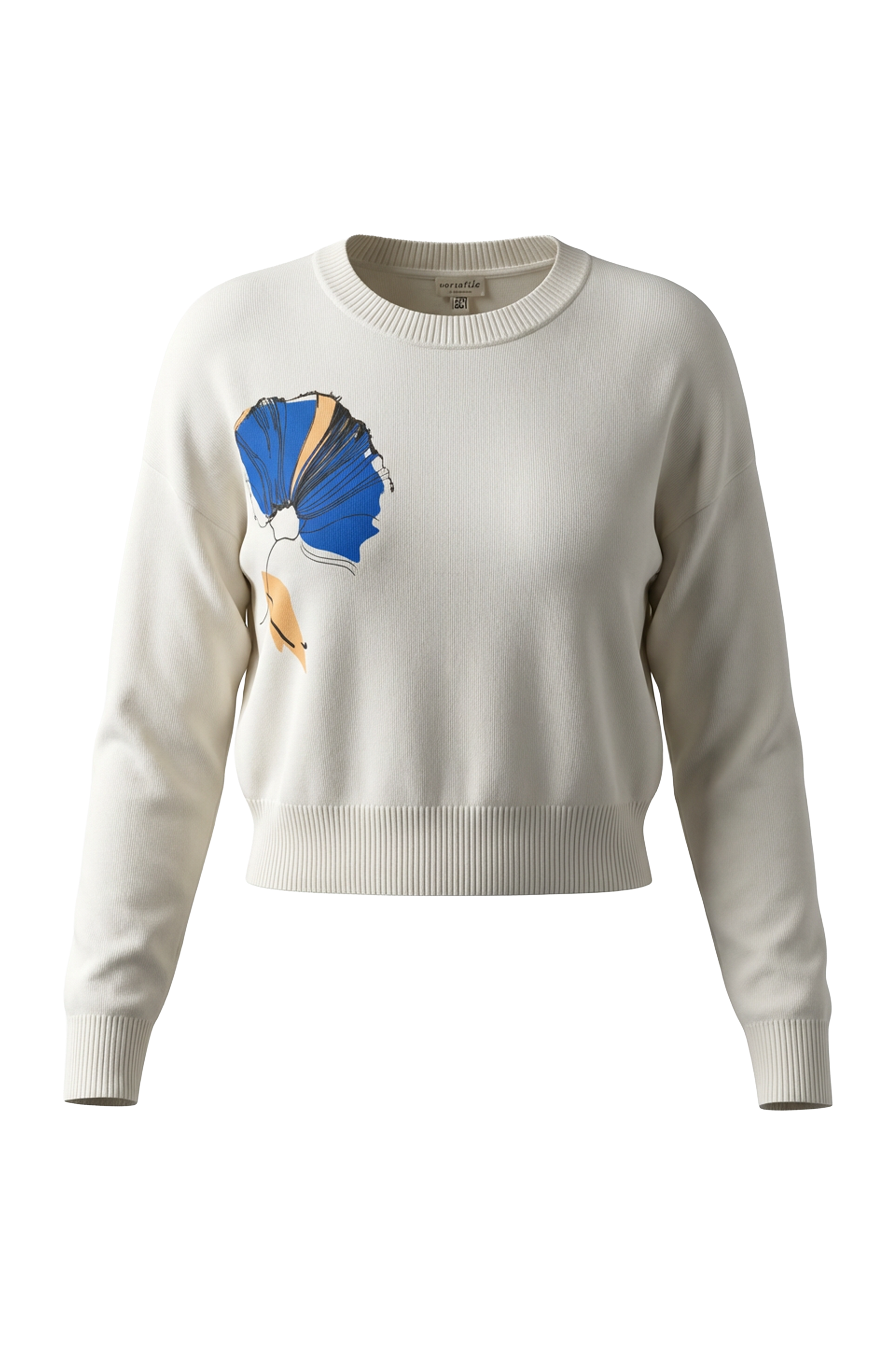Ladies Printed Satin Jumper Sweater Top