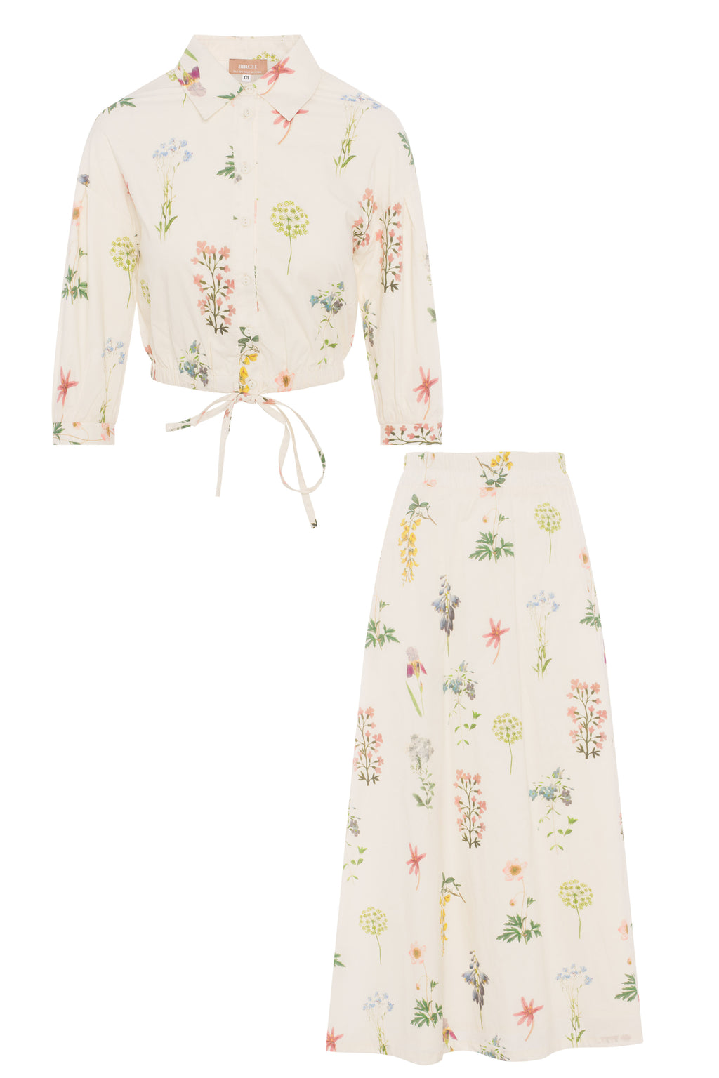 Ladies 2 PC Printed Cotton Maxi Set