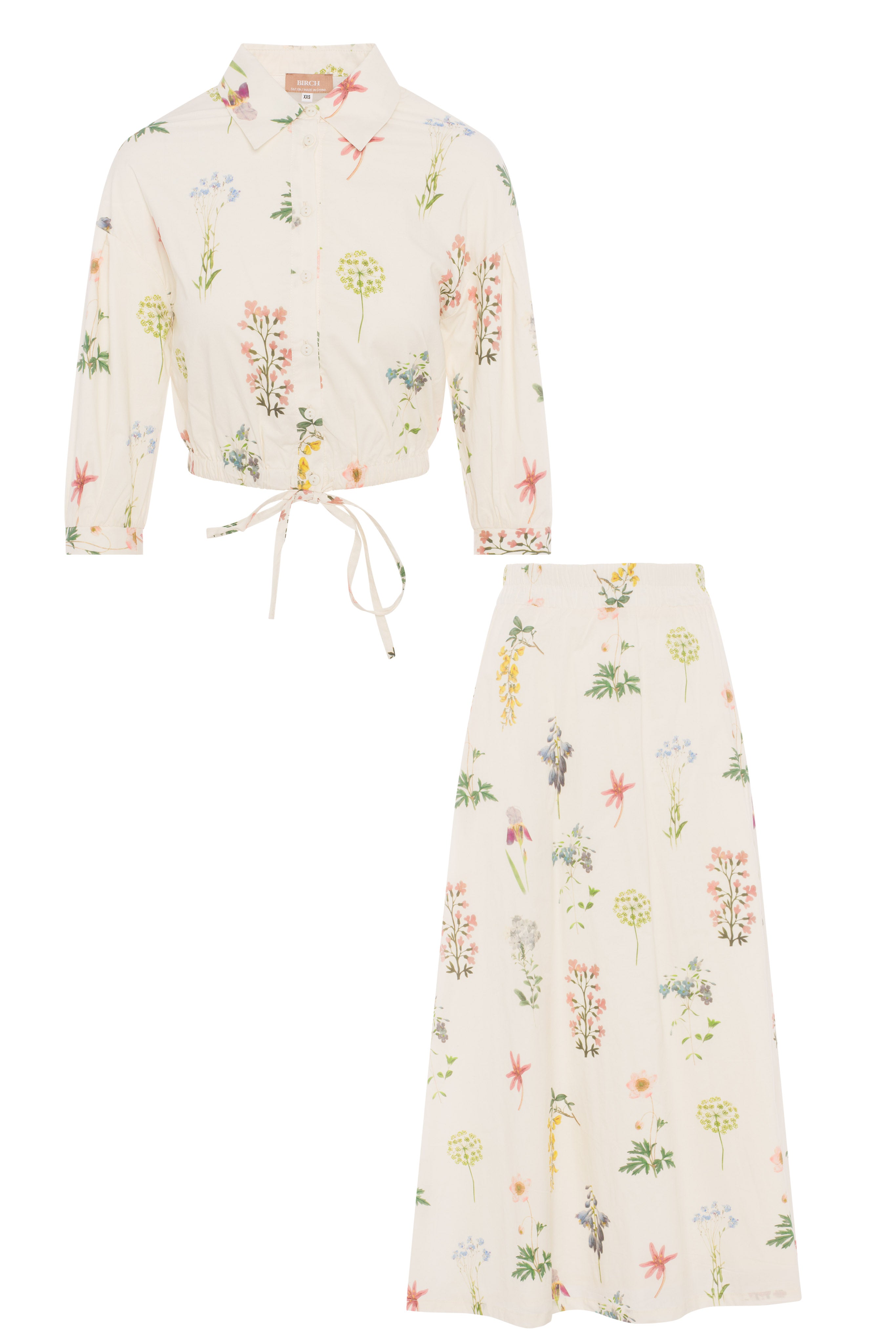 Ladies 2 PC Printed Cotton Maxi Set