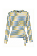 Ladies Striped Wrap Tee