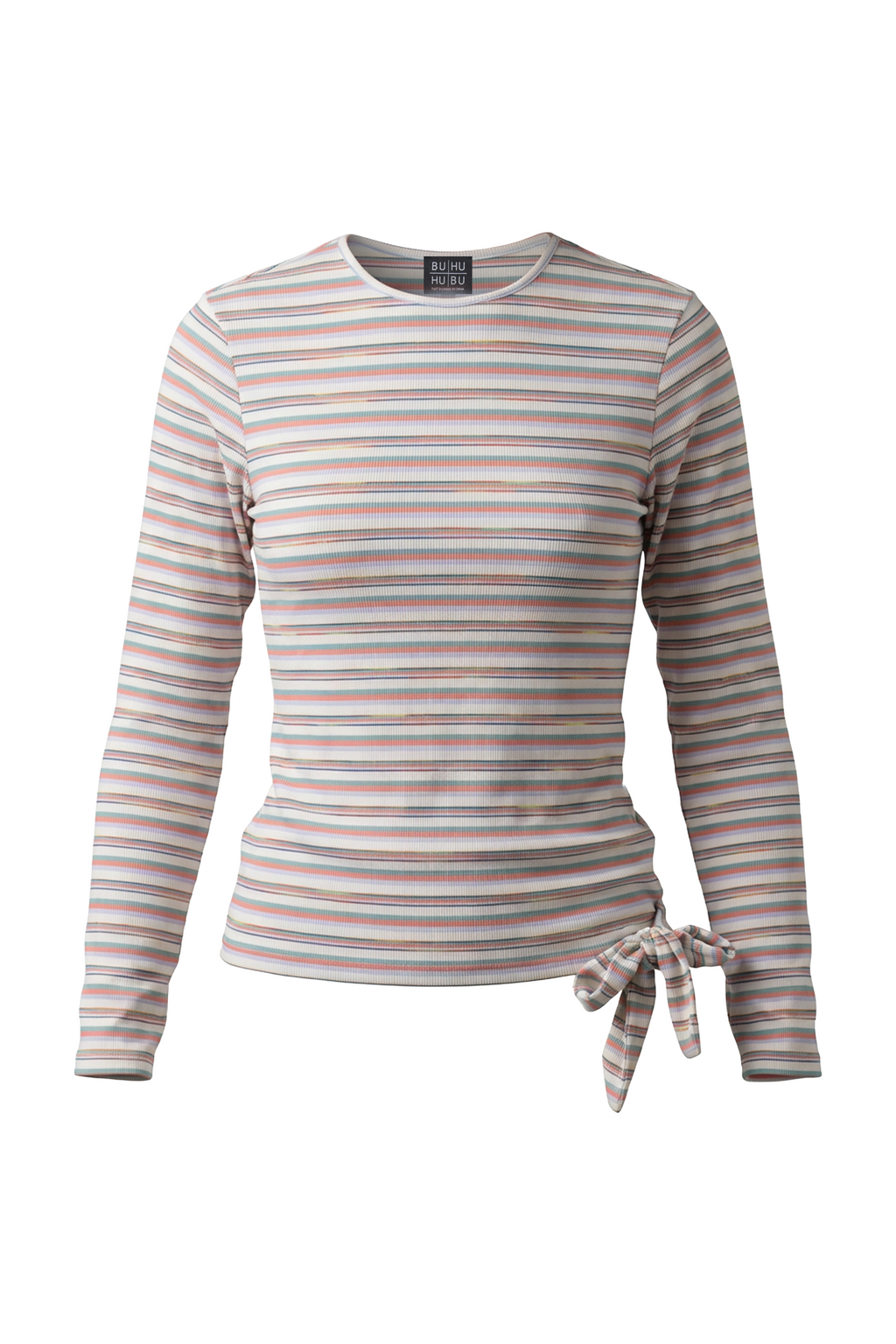 Ladies Striped Wrap Tee