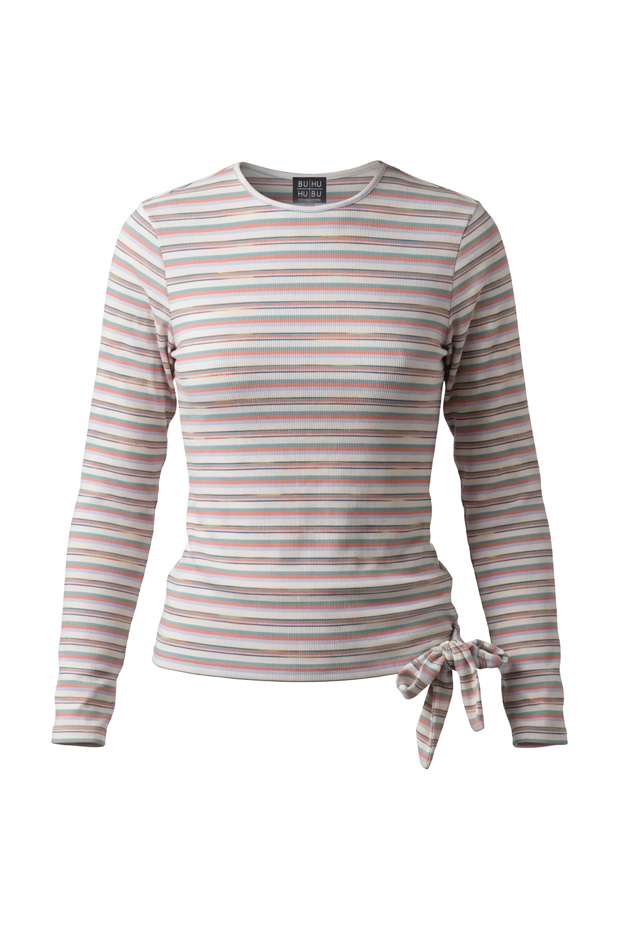 Ladies Striped Wrap Tee