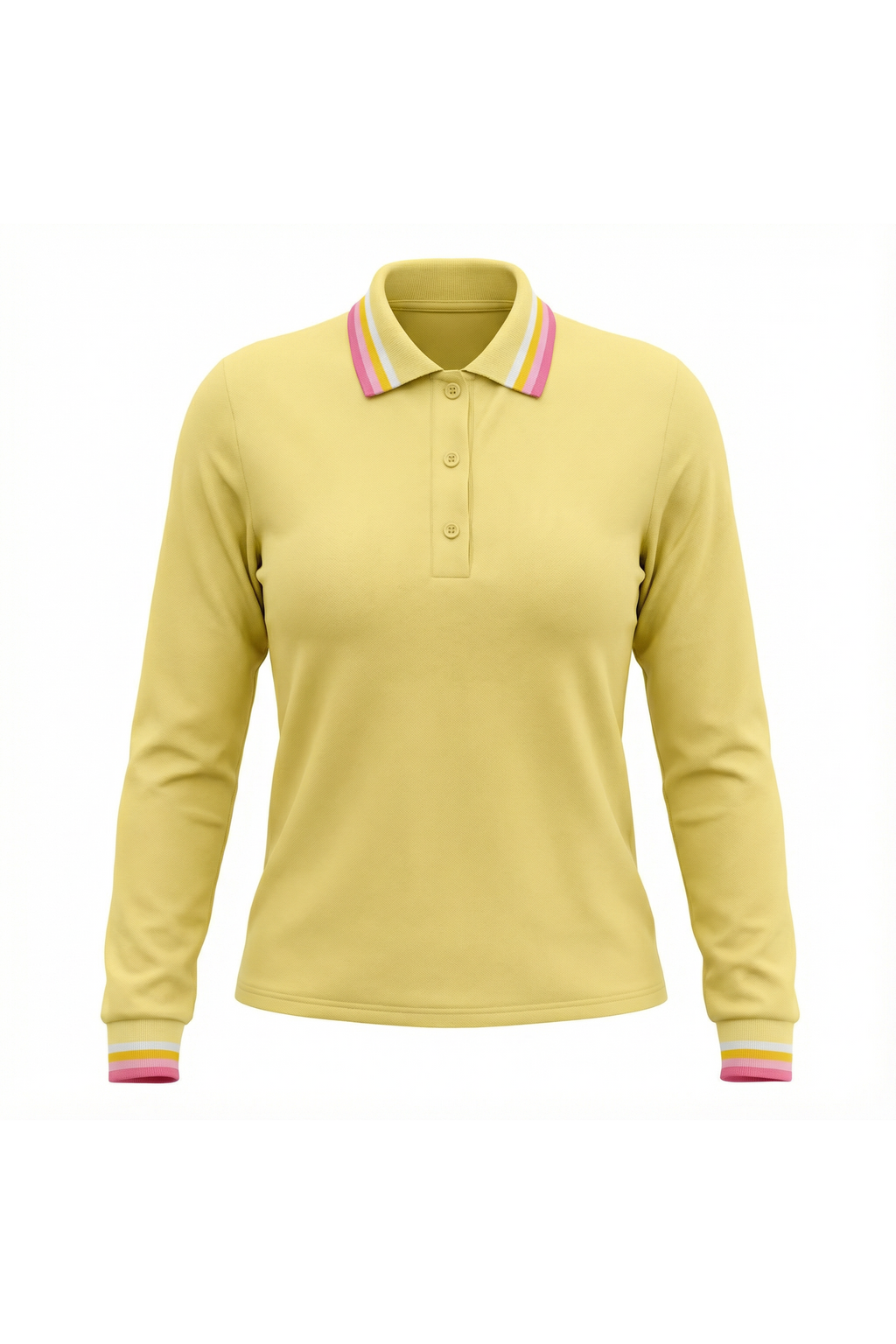 Ladies Striped Collar Tee