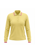 Ladies Striped Collar Tee