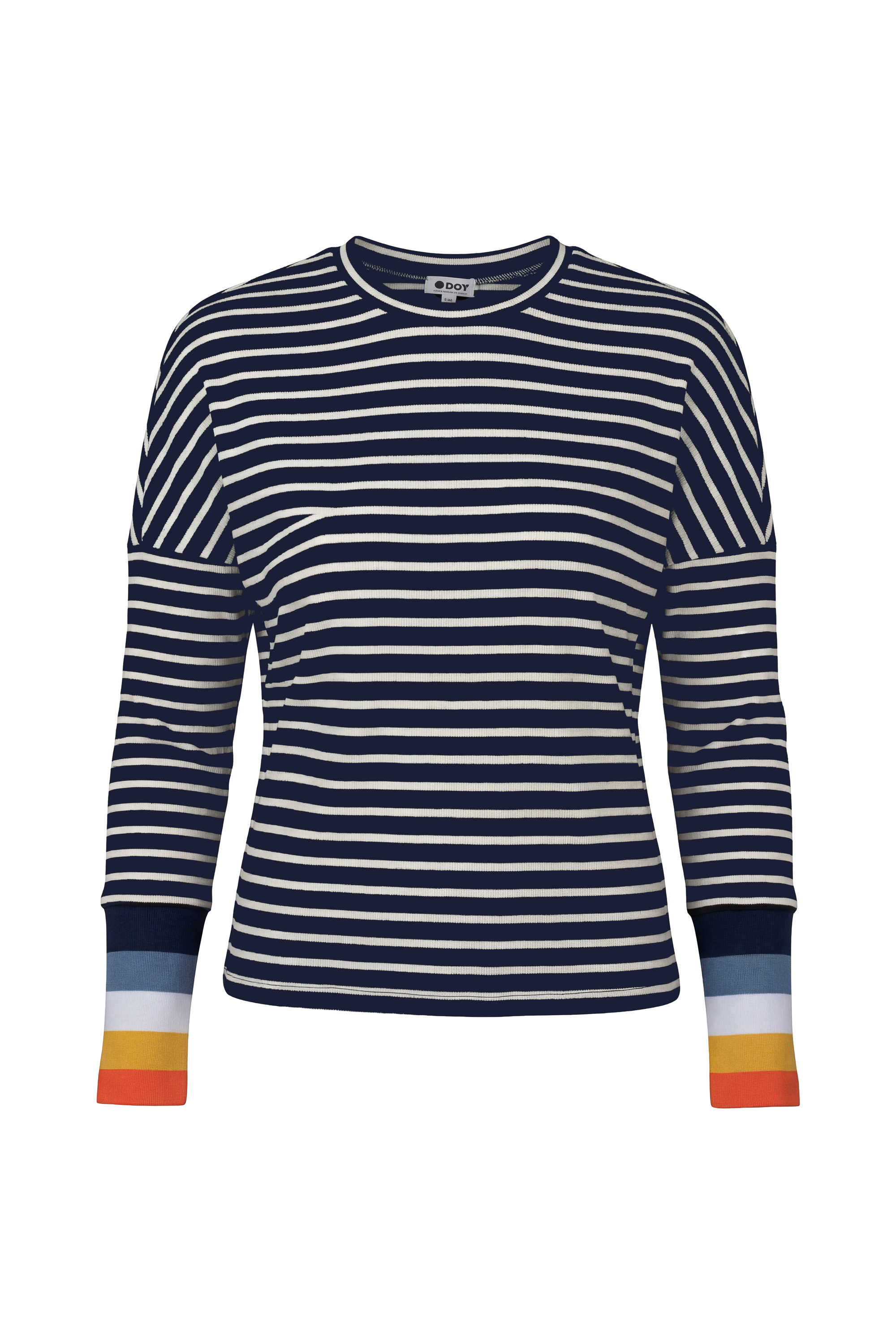 Ladies Color Blocked Cuff Tee