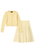 Girls 2 PCS Set With Pointelle Cardigan