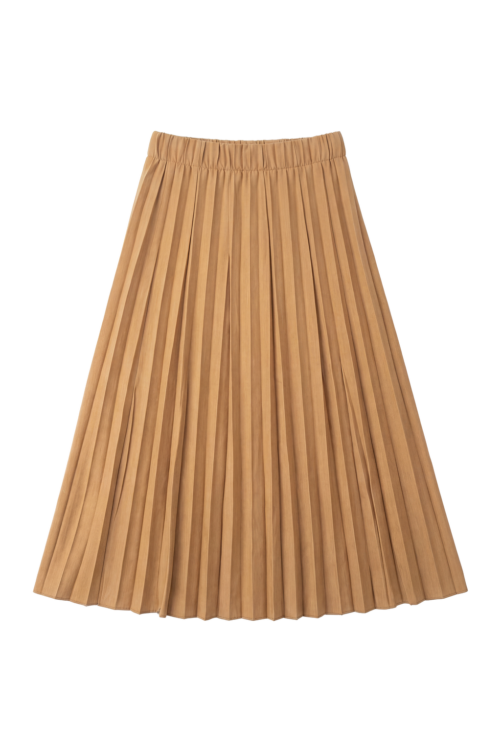Teen Denim Midi Length Crinkle Pleating Skirt