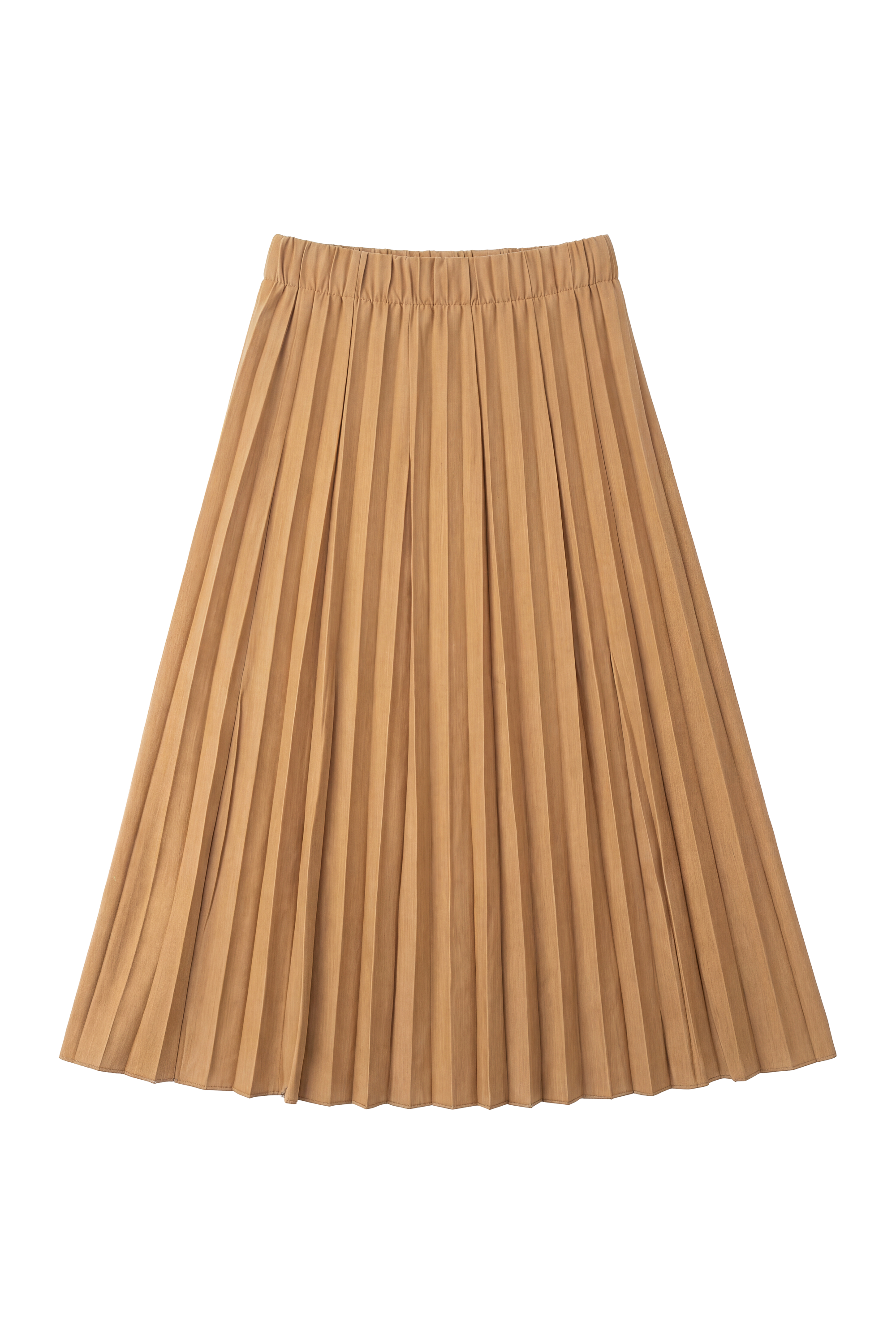 Teen Denim Midi Length Crinkle Pleating Skirt