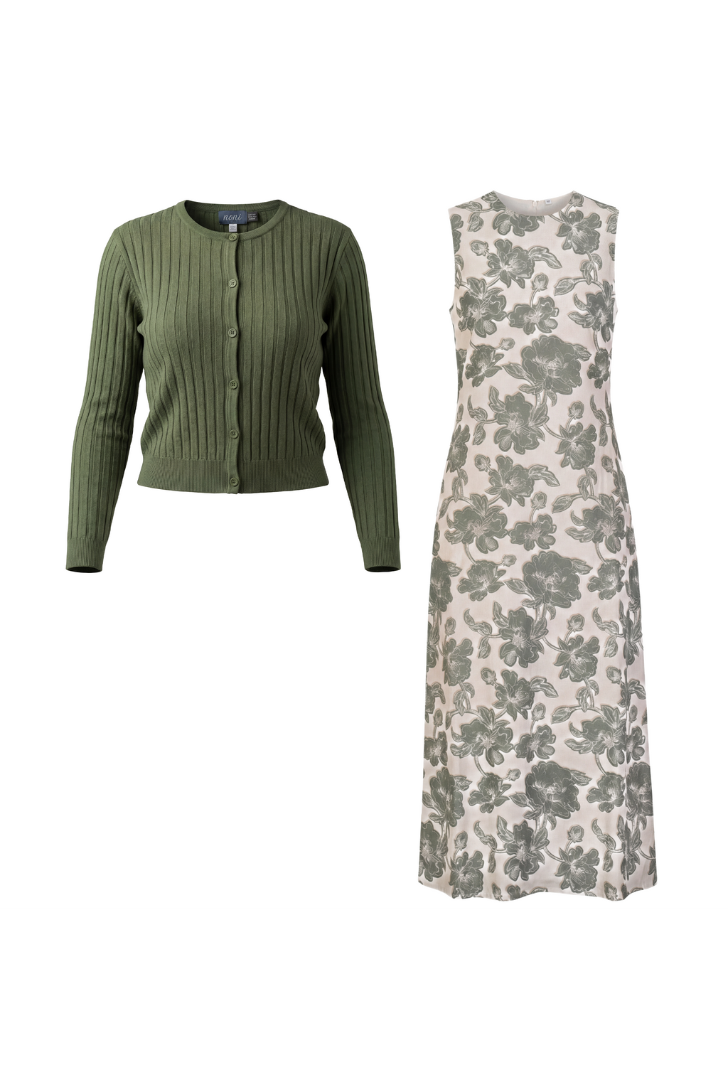 Teens Print Jumper With Knit Cardigan Set