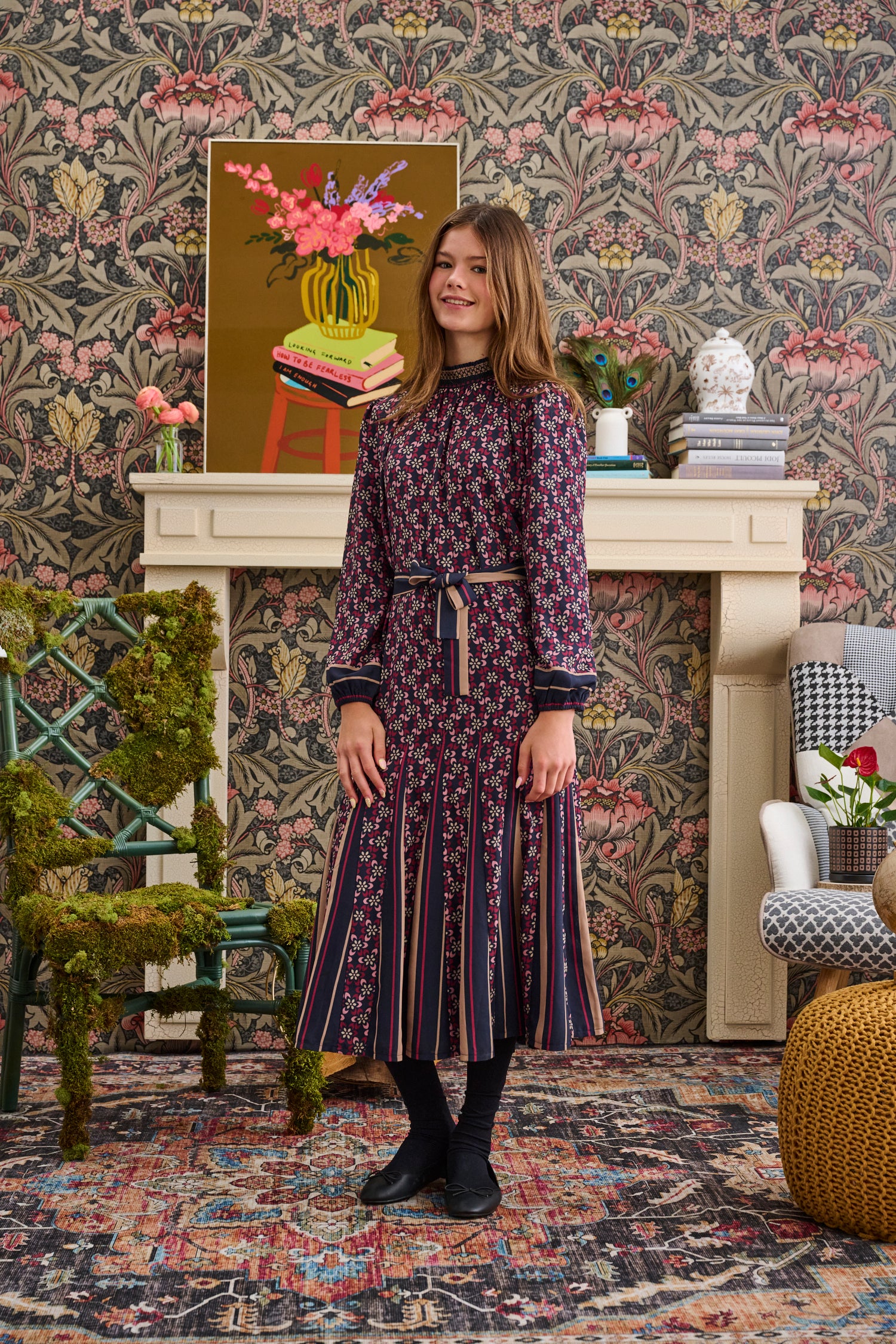 CHIFFON FLOWER PRINT DRESS