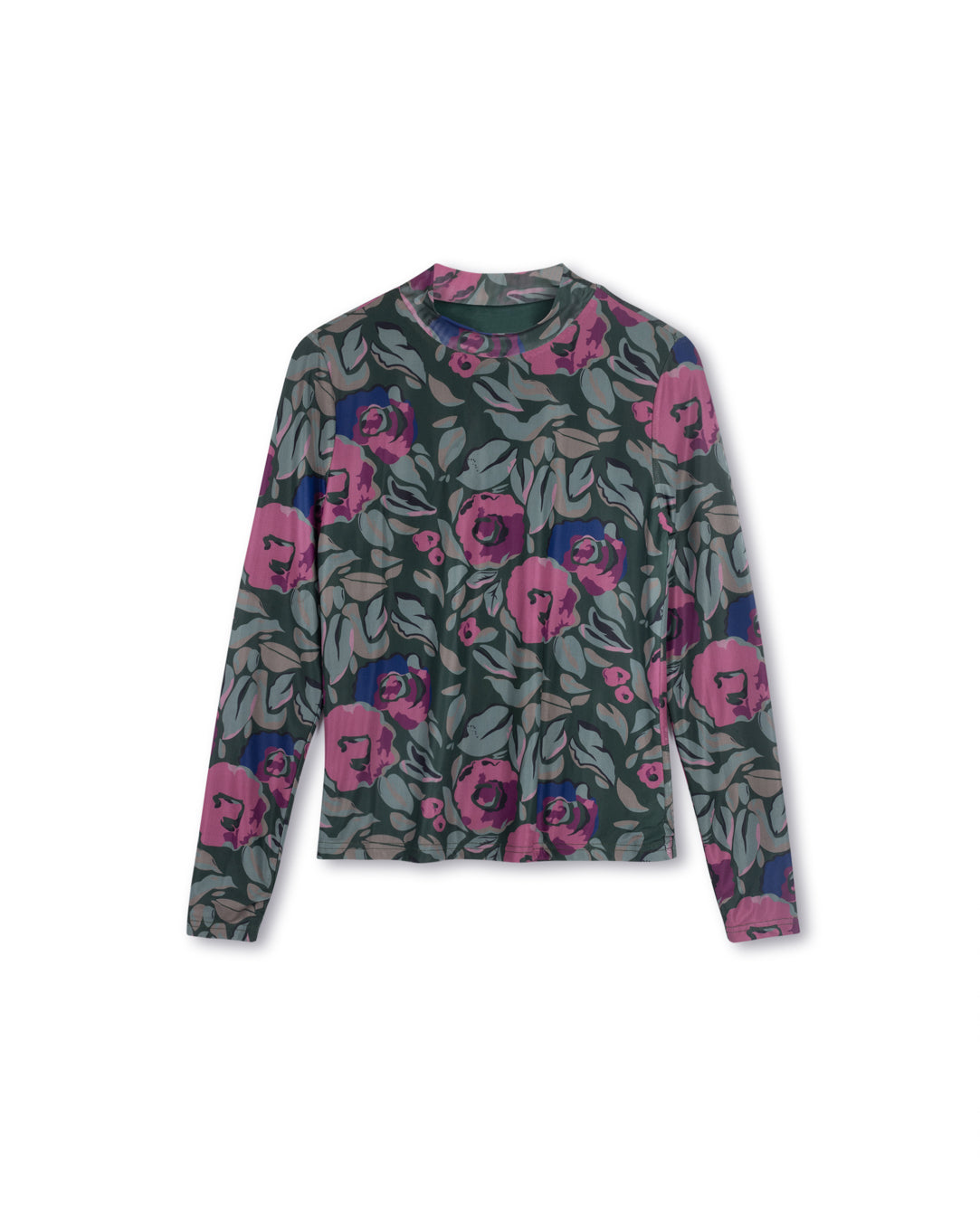 MESH-FLORAL-PRINT-TURTLENECK