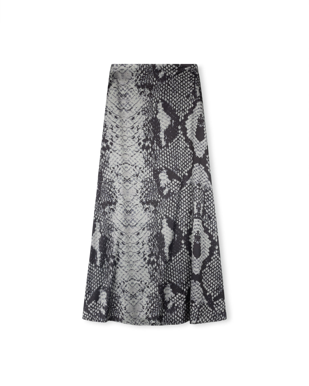 SNAKE-PRINT-SILK-SKIRT