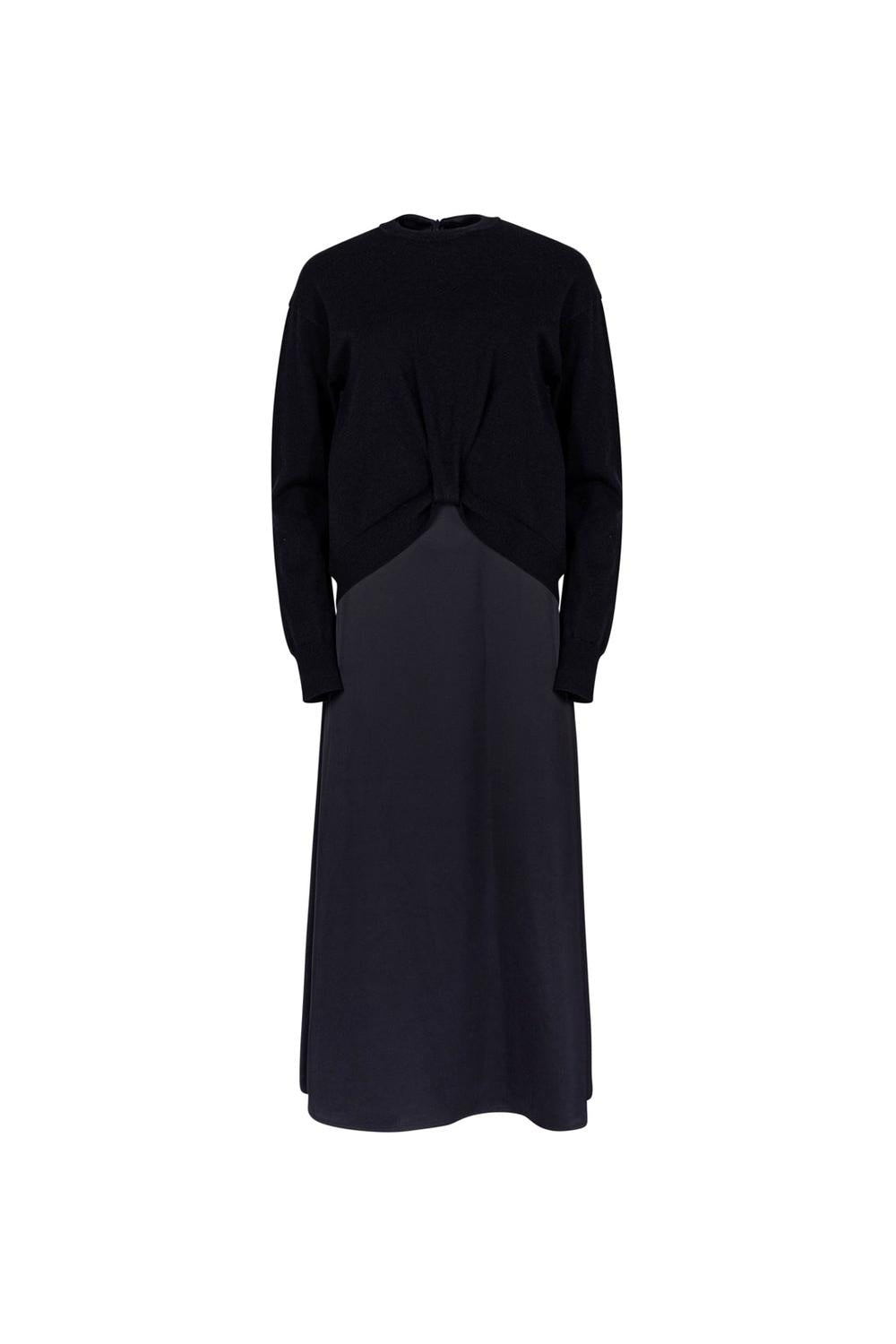 KNIT AND SILK DRESS