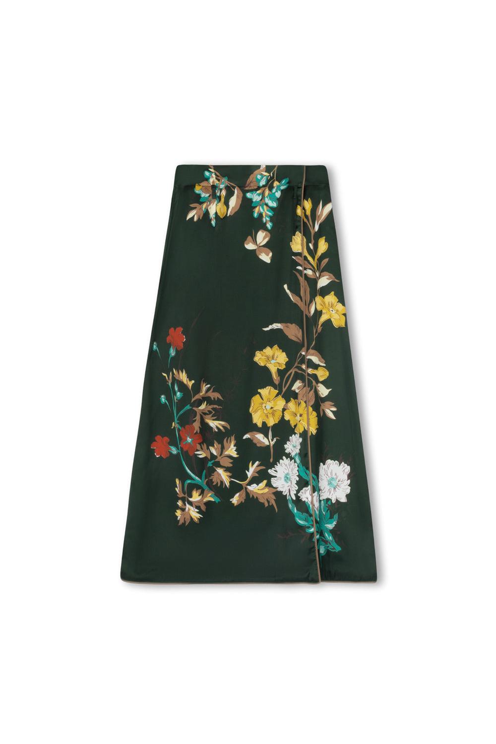 MATCHING ELOISE SILK PRINT SIDE WRAP SKIRT