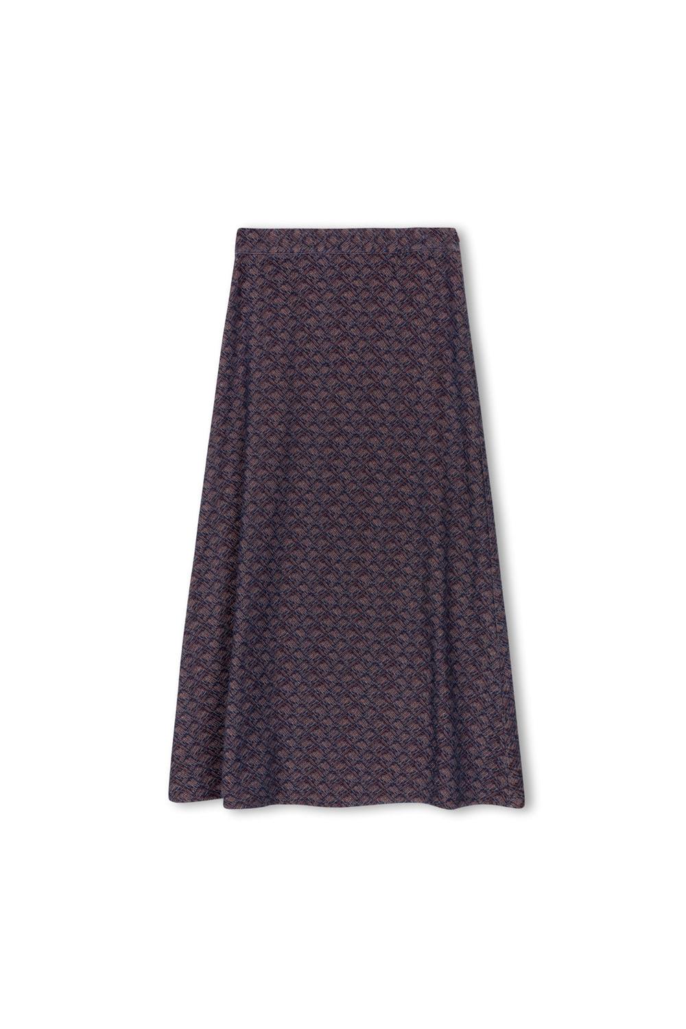 GEOMETRIC TEXTURED A-LINE SKIRT