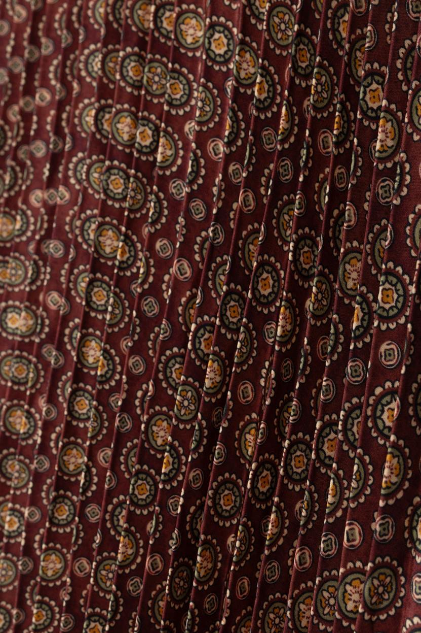ALDOT PRINTED ACCORDIAN PLEATED SKIRT