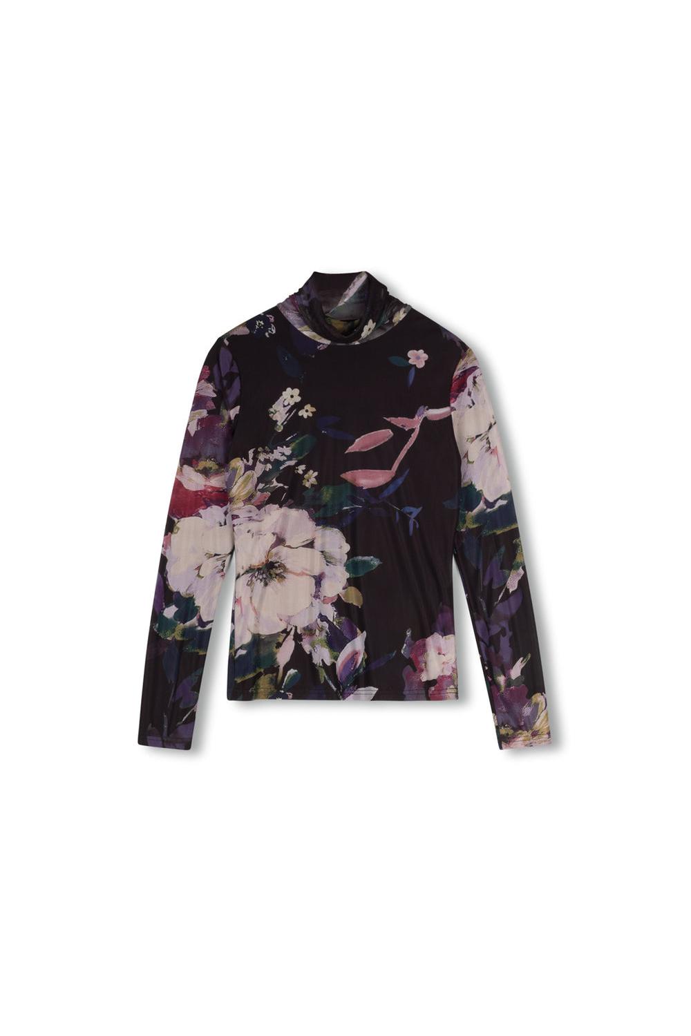 DARRELL FLORAL MESH TOP