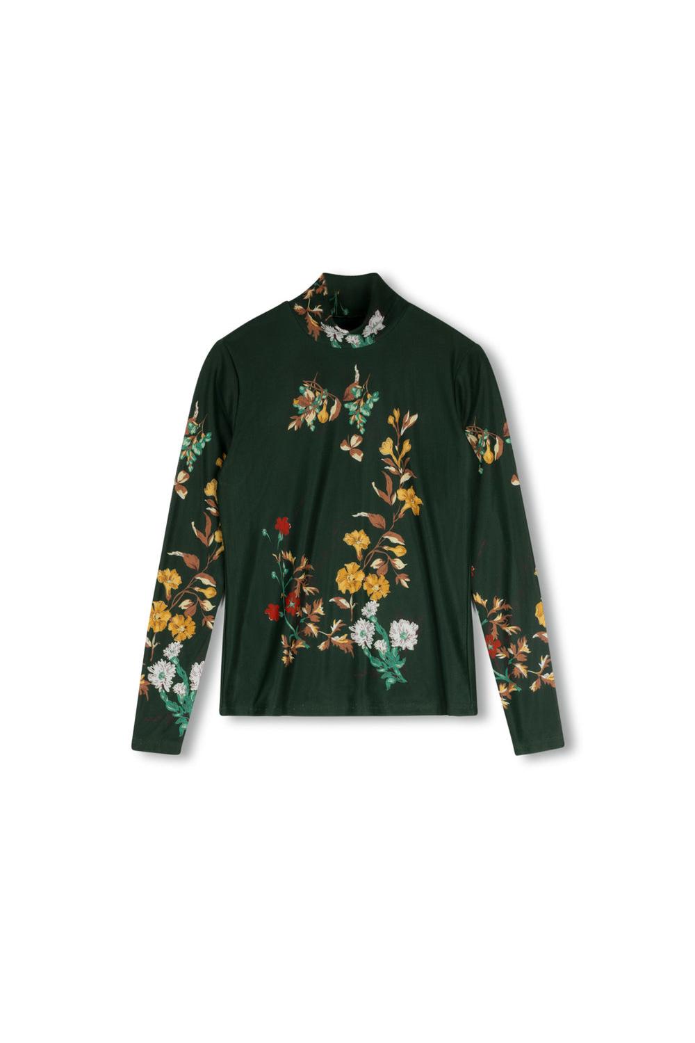 MATCHING ELOISE MESH PRINTED MOCK NECK