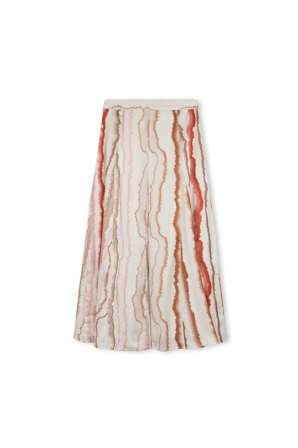 PRINTED PLEATED MIDI SKIRT