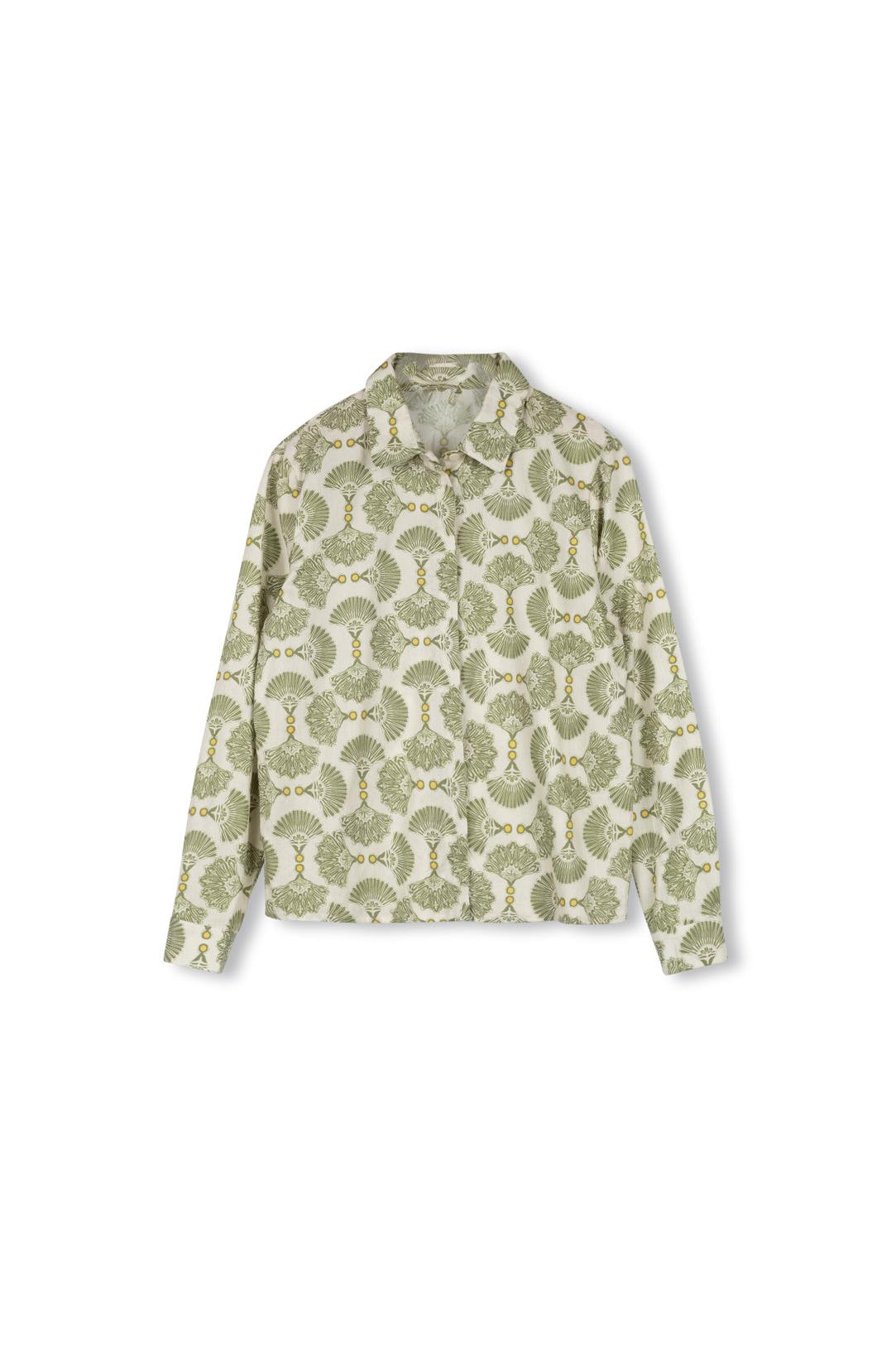 MATCHING GEOMETRIC PRINT BLOUSE