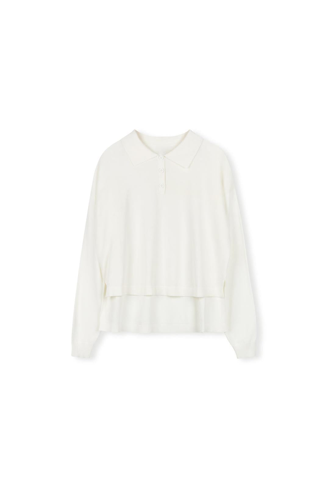 LAYRO HENLEY FINE KNIT TOP