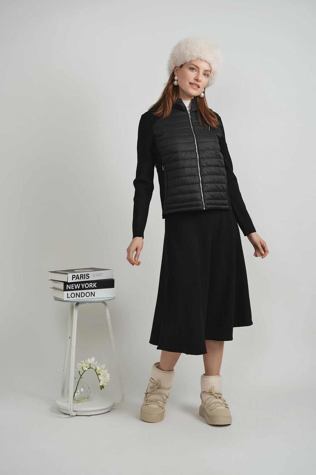 LADIES QUILTED BOMBER JACKET