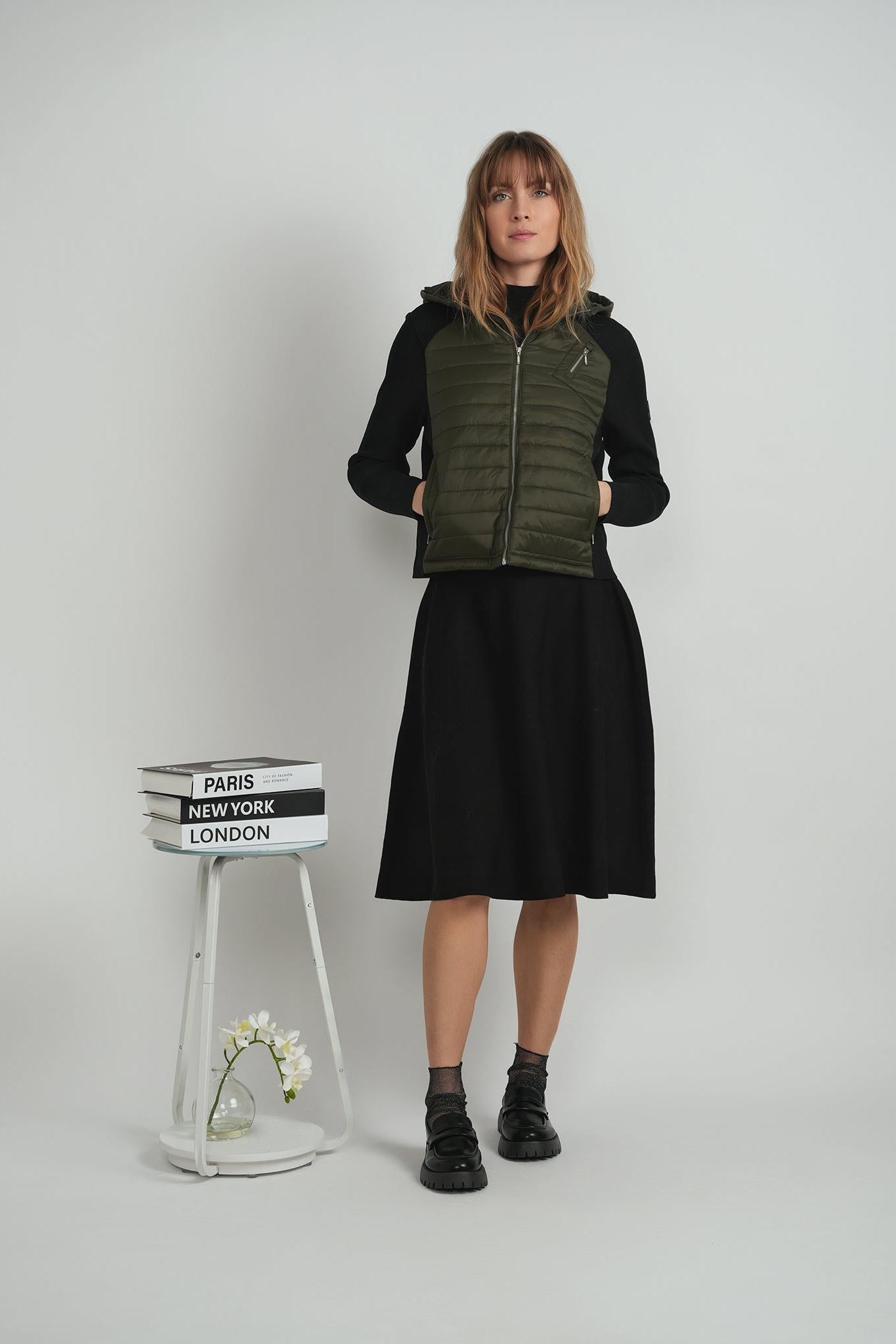 LADIES QUILTED BOMBER JACKET