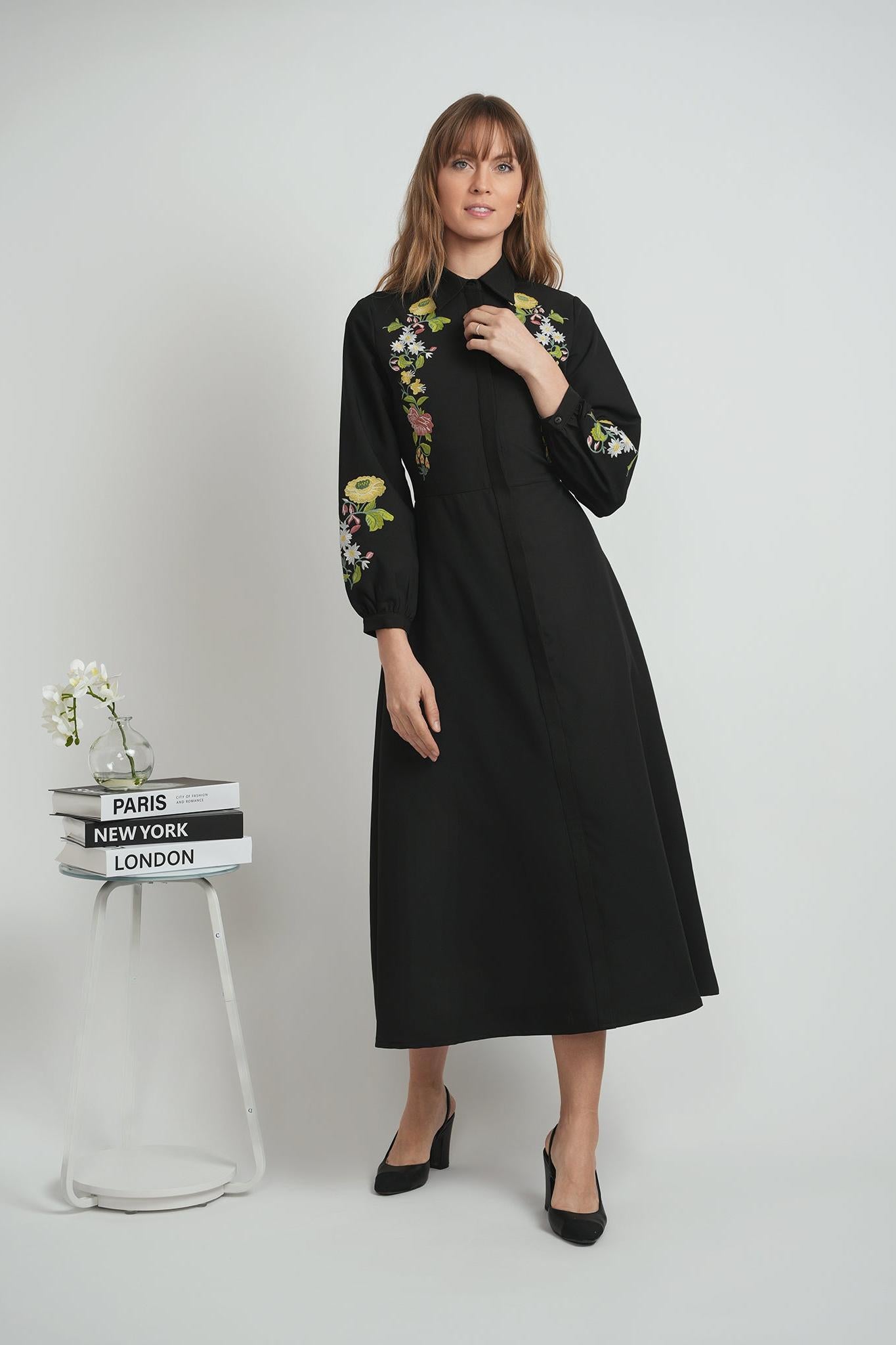 LADIES EMBROIDERED SHIRT DRESS