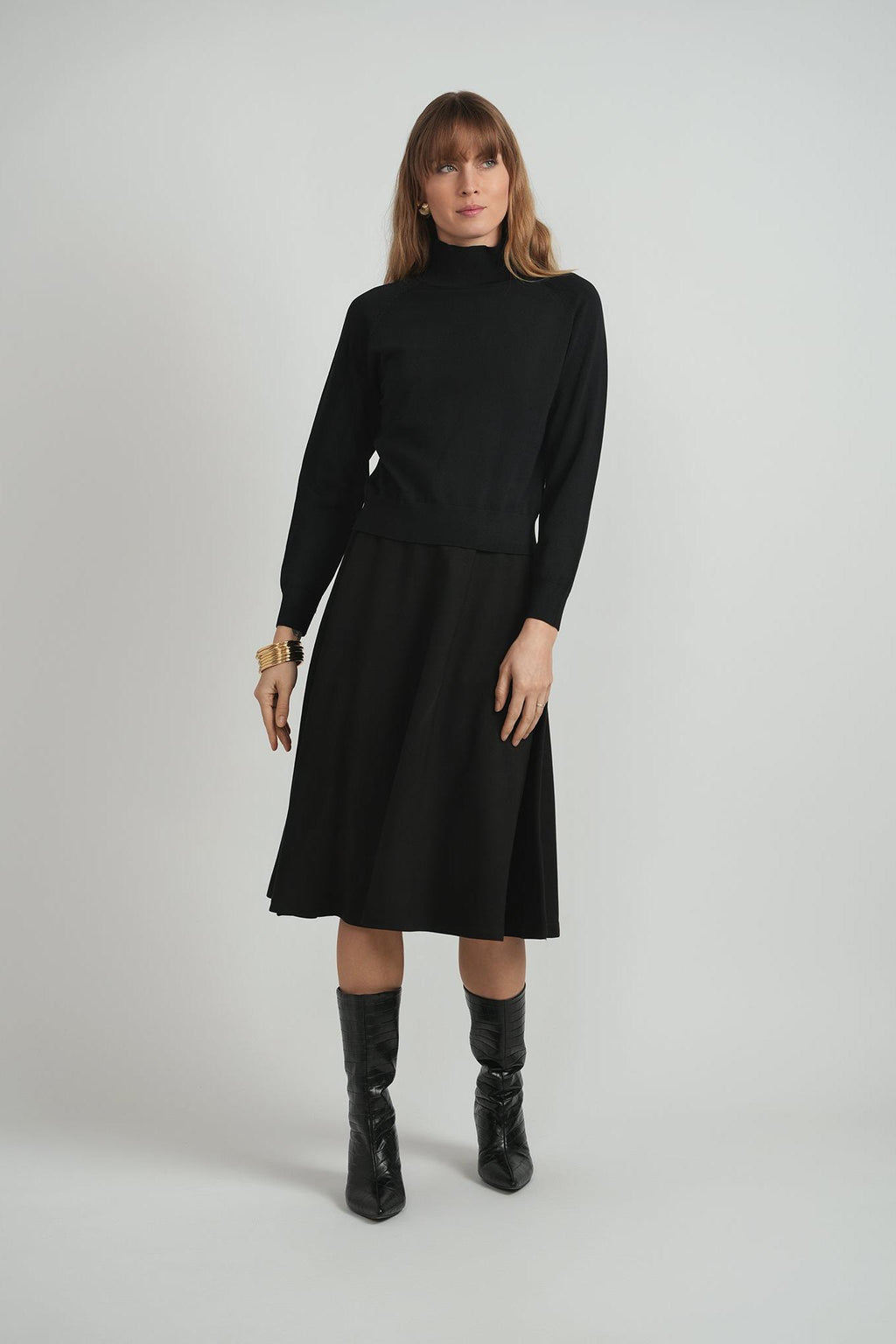 LADIES RAGLAN SLEEVES MOCKNECK SWEATER