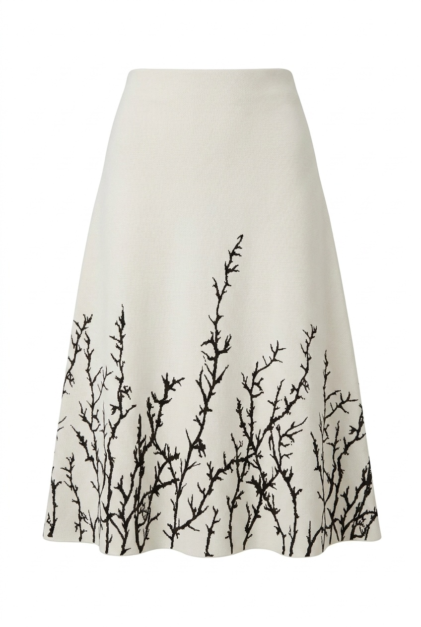 MATCHING PRINTED KNIT SKIRT